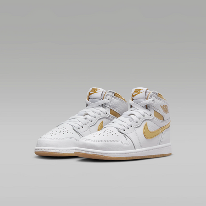 Air Jordan 1 Retro Mid OG "White and Gold"