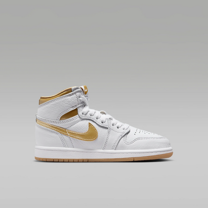 Air Jordan 1 Retro Mid OG "White and Gold"