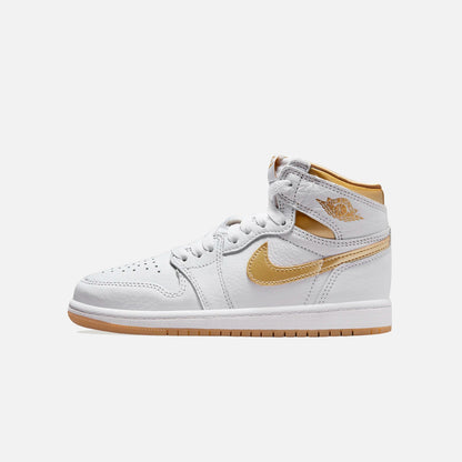 Air Jordan 1 Retro Mid OG "White and Gold"